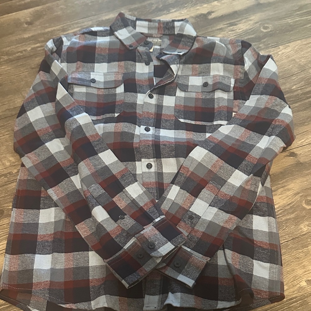 Plaid Button-Up Shirt
